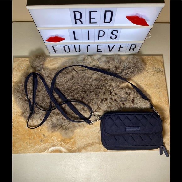 Vera Bradley Handbags - Vera Bradley Navy Blue Quilted Crossbody Bag